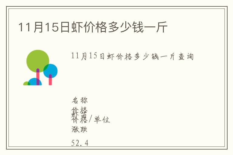 11月15日蝦價(jià)格多少錢一斤