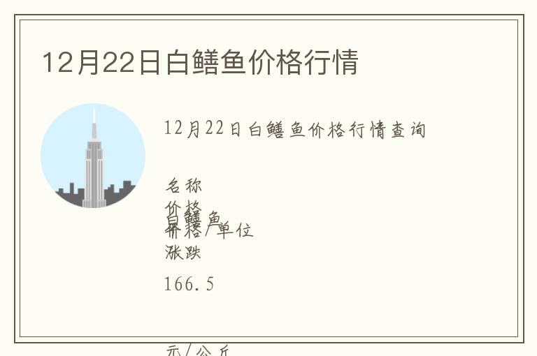 12月22日白鱔魚(yú)價(jià)格行情