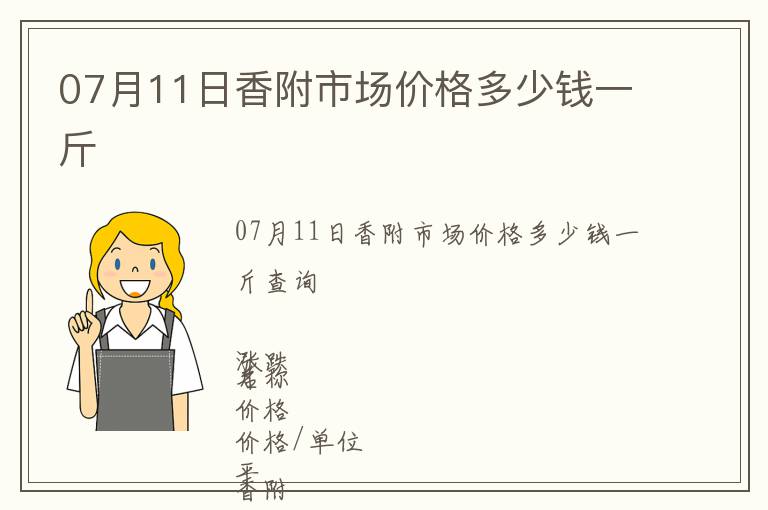 07月11日香附市場價格多少錢一斤