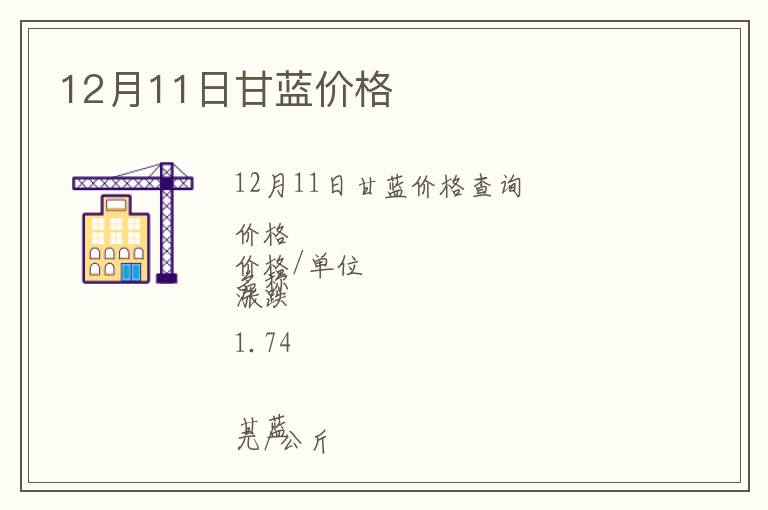 12月11日甘藍(lán)價(jià)格