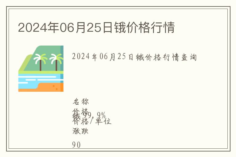 2024年06月25日鋨價(jià)格行情