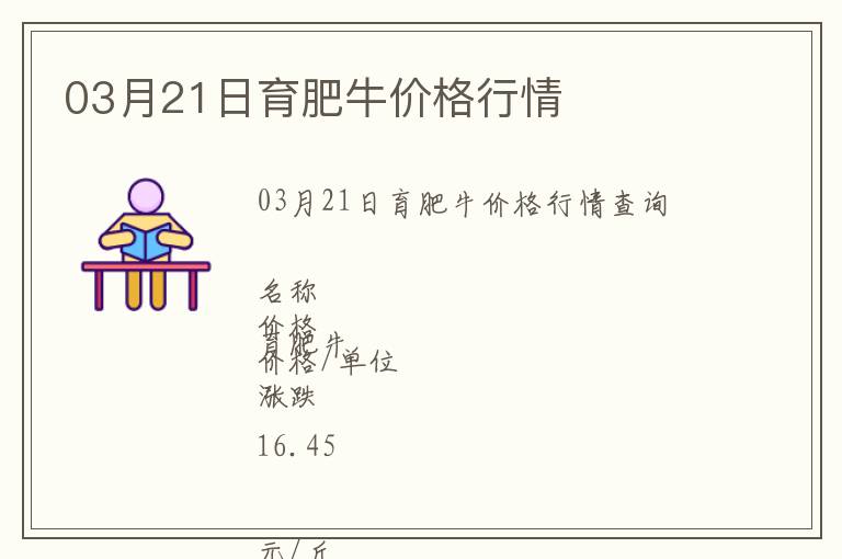 03月21日育肥牛價(jià)格行情