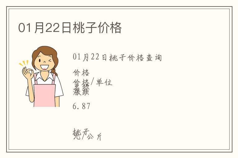 01月22日桃子價格