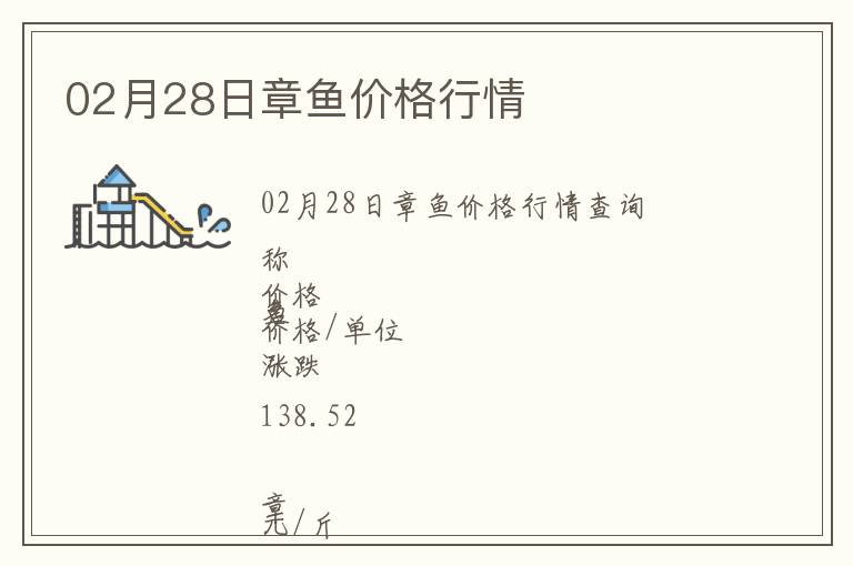 02月28日章魚價(jià)格行情