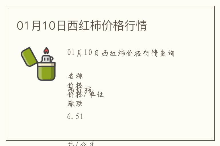 01月10日西紅柿價格行情