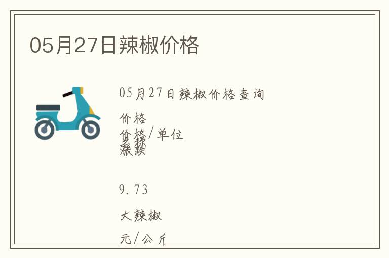 05月27日辣椒價(jià)格