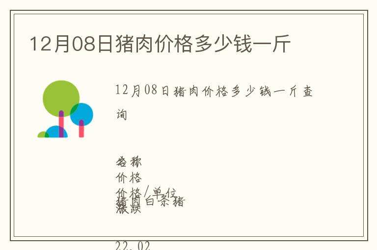 12月08日豬肉價(jià)格多少錢一斤