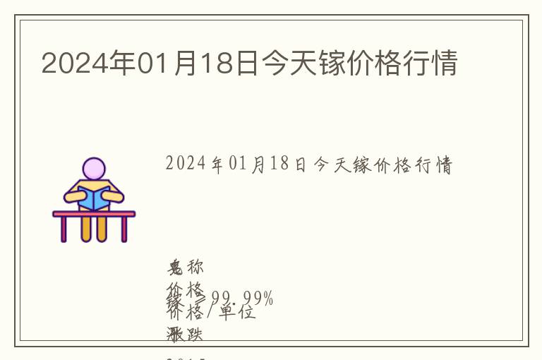 2024年01月18日今天鎵價(jià)格行情
