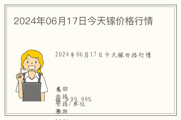 2024年06月17日今天鎵價格行情