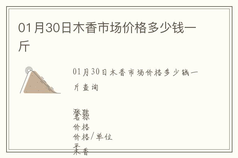 01月30日木香市場(chǎng)價(jià)格多少錢一斤